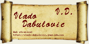 Vlado Dabulović vizit kartica